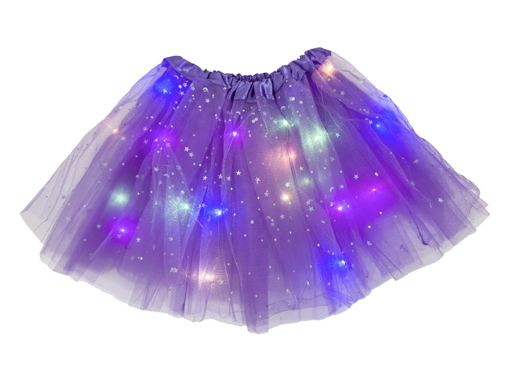 Kids World LED svítící sukně Glow Princess fialová